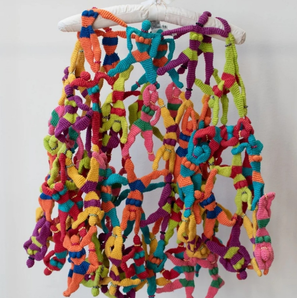 NWT 1990s Crochet Swimmers Sweater By Michael Simon